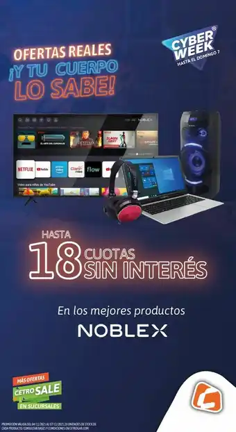 Cetrogar Noblex cyber monday oferta