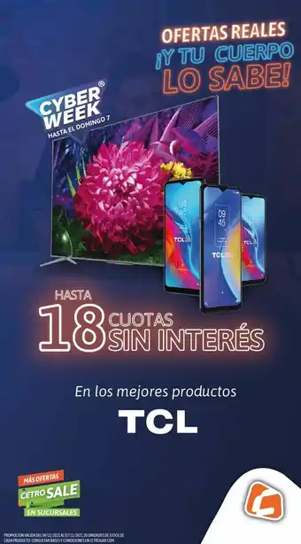Cetrogar Tcl cyber monday oferta