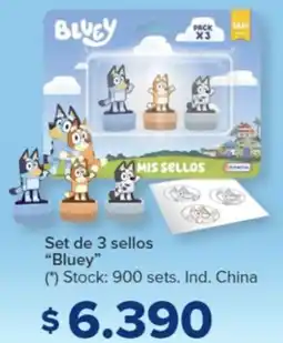 Carrefour Set de 3 sellos Bluey oferta