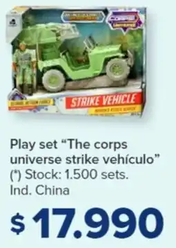 Carrefour Play set The corps universe strike vehículo oferta