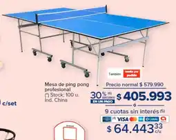 Carrefour Mesa de ping pong profesional oferta