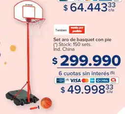 Carrefour Set aro de basquet con pie oferta
