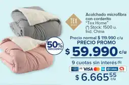Carrefour Acolchado microfibra con corderito oferta