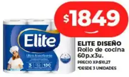 Supermayorista Vital ELITE DISEÑO Rollo de cocina 60p.x3u. oferta