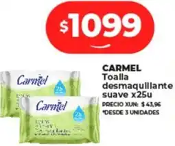 Supermayorista Vital CARMEL Toalla desmaquillante suave x25u oferta
