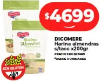 Supermayorista Vital DICOMERE Harina almendras s/tacc x200gr oferta