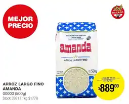 Atomo Conviene AMANDA ARROZ LARGO FINO 500g oferta