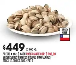 Coto BERBERECHOS ENTEROS CRUDOS CONGELADOS oferta