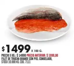 Coto FILET DE TRUCHA GRANDE CON PIEL CONGELADO oferta