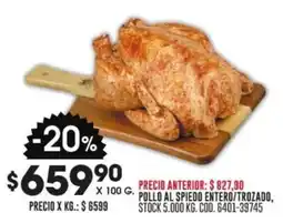 Coto POLLO AL SPIEDO ENTERO/TROZADO oferta