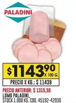 Coto PALADINI LOMO oferta