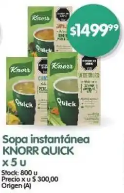 Supermercados Buenos Días KNORR QUICK Sopa instantánea oferta