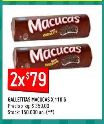 Walmart Galletitas Macuca x 110g oferta