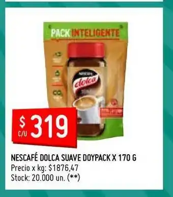 Walmart Nescafé Dolca Suave Doypack x 170g oferta