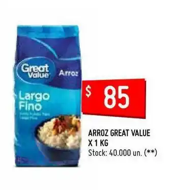 Walmart Arroz Great Value x 1kg oferta