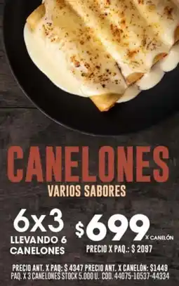 Coto CANELONES VARIOS SABORES oferta