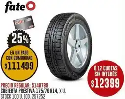 Coto CUBIERTA PRESTIVA 175/70 R14, X U oferta