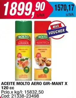 Maxiconsumo ACEITE MOLTO AERO GIR-MANT X 120 cc oferta