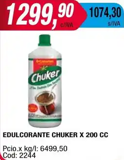 Maxiconsumo EDULCORANTE CHUKER X 200 CC oferta