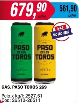 Maxiconsumo GAS. PASO TOROS 269 oferta