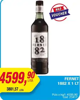 Maxiconsumo FERNET 1882 X 1 LT oferta