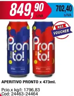 Maxiconsumo APERITIVO PRONTO x 473ml oferta