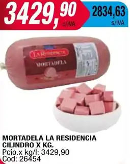 Maxiconsumo MORTADELA LA RESIDENCIA CILINDRO X KG oferta