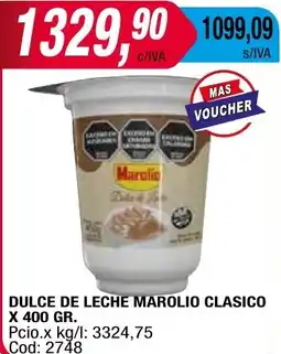 Maxiconsumo DULCE DE LECHE MAROLIO CLASICO X 400 GR oferta