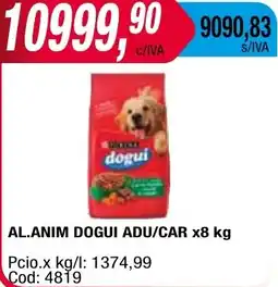Maxiconsumo AL.ANIM DOGUI ADU/CAR x8 kg oferta