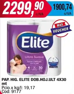 Maxiconsumo PAP. HIG. ELITE DOB.HOJ.ULT 4X30 mt oferta