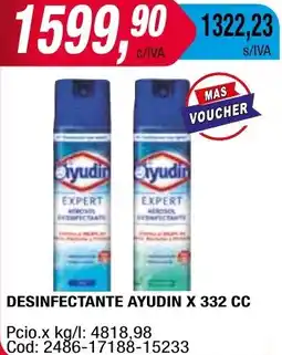 Maxiconsumo DESINFECTANTE AYUDIN X 332 CC oferta