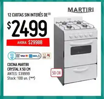 Walmart Cocina Martiri Crystal x 50cm oferta