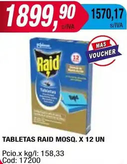 Maxiconsumo TABLETAS RAID MOSQ. X 12 UN oferta