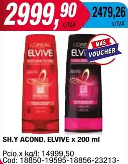 Maxiconsumo SH.Y ACOND. ELVIVE x 200 ml oferta