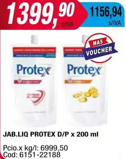 Maxiconsumo JAB.LIQ PROTEX D/P x 200 ml oferta