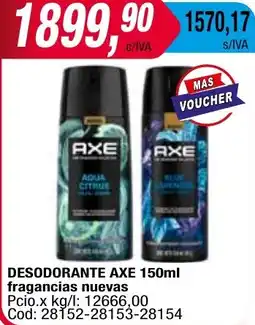 Maxiconsumo DESODORANTE AXE 150ml oferta