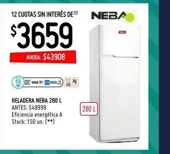 Walmart Heladera Neba 280 L oferta