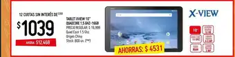 Walmart Tablet Xview 10" Quadcore 1,5 GHZ-15GB oferta