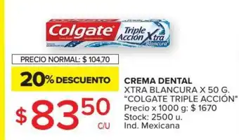 Carrefour Colgate Triple Acción Crema Dental Xtra Blancura x 50g oferta