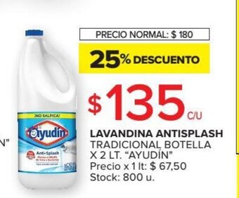 Carrefour Ayudin Lavandina Antisplash Tradicional Botella x 2 Lt. oferta