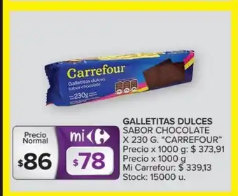 Carrefour Carrefour Galletitas Dulces Sabor Chocolate x 230g oferta