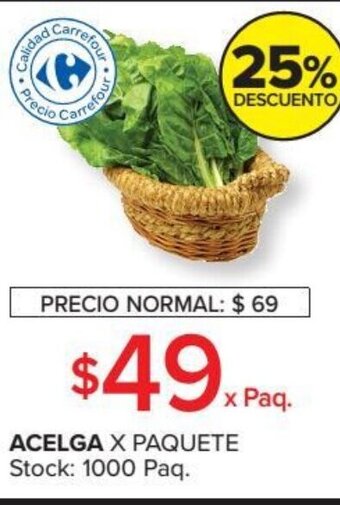 Carrefour Acelga x paquete oferta