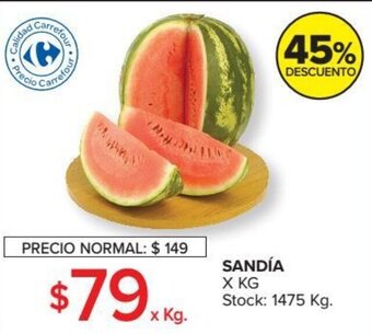 Carrefour Sandía x kg oferta