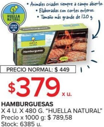 Carrefour Hamburguesas x 4u x 480g oferta