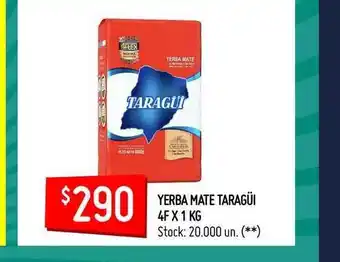 Walmart Taragüi Yerba Mate 4F x 1 kg oferta
