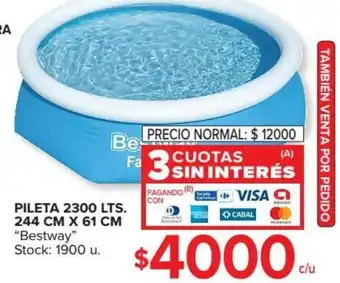 Carrefour Pileta 2300 lts. 244 cm x 61cm oferta