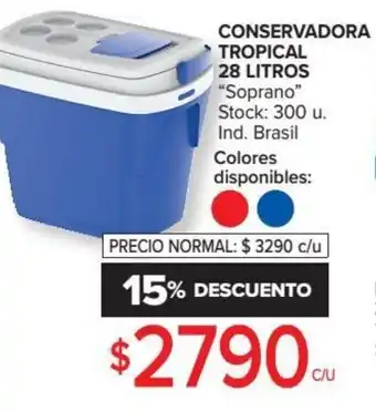Carrefour Conservadora Tropical 28 litros Soprano oferta