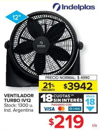 Carrefour Ventilador Turbo IV12 oferta