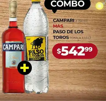 Supermercados Tadicor Campari Mas Paso De Los Toros Tonica x 1,5lt oferta