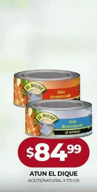 Supermercados Tadicor Atun El Dique Aceite Natural x 170gr oferta
